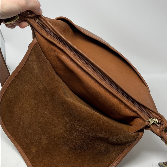 Vintage COACH 4115 Whitney Flap Crossbody Bag Brown Leather Made in USA - Picture 12 of 17